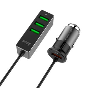 CARREG VEIC C/4 USB QC3.0 3,4A UCV-Q430BK C3T