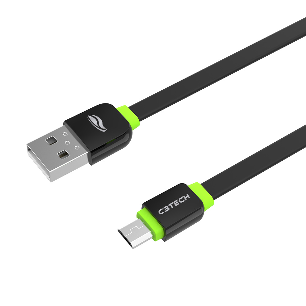 CABO USB-MICRO USB 2,0A 1M CB-100BK C3T