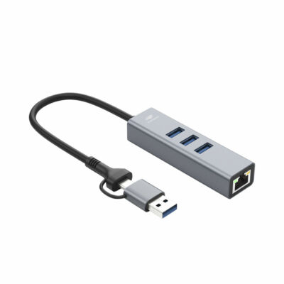 HUB USB-C 3.0 4 PORTAS HU-LAN1000GY C3T