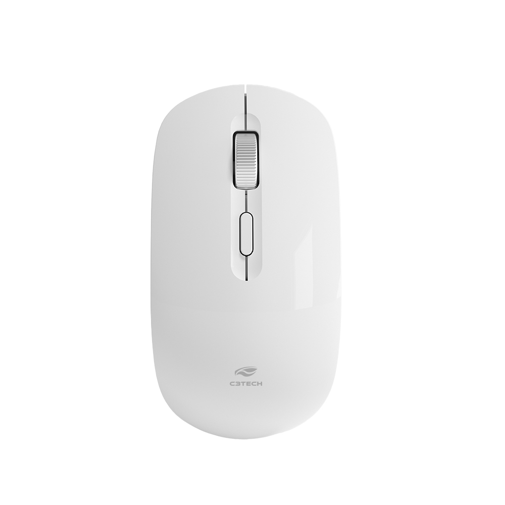 MOUSE S/FIO RECARREGAVEL M-W80WH BRANCO C3T