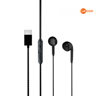 FONE DE OUVIDO INTRA EH104 USB-C PRETO LECOO