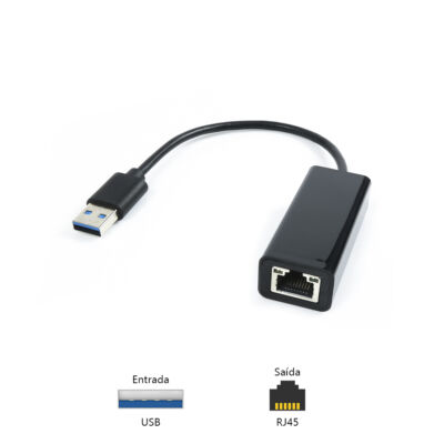 CABO ADAPT USB3.0M/RJ45 F ADP-USBLAN1000BK PC