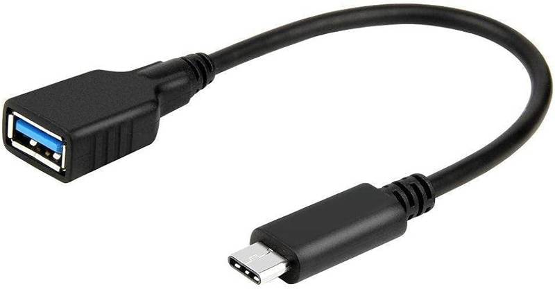 CABO USB (F) 3.0 / TIPO C - 10cm PRETO - OTG