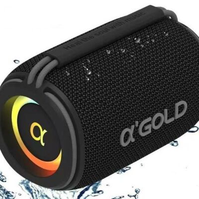 CAIXA DE SOM BLUETOOTH 5.3 15W+SD+USB+AUX.+LED+TWS - SM-33 - AGOLD