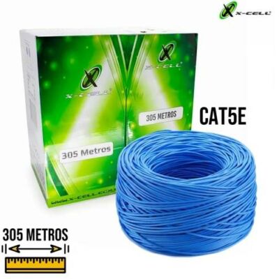CABO REDE CAT5E CFVT 24AWG 4 PARES 1 METRO AZUL (ANATEL) - XC-305CAT-A