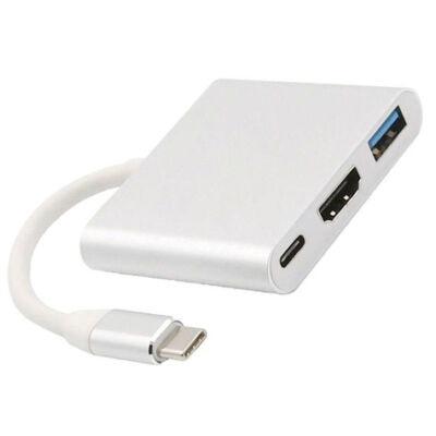 ADAPTADOR 3 EM 1 USB-C 3.1 TYPE-C PARA HDMI 4K - 118 USB 3.0 JC-TYC-HM31